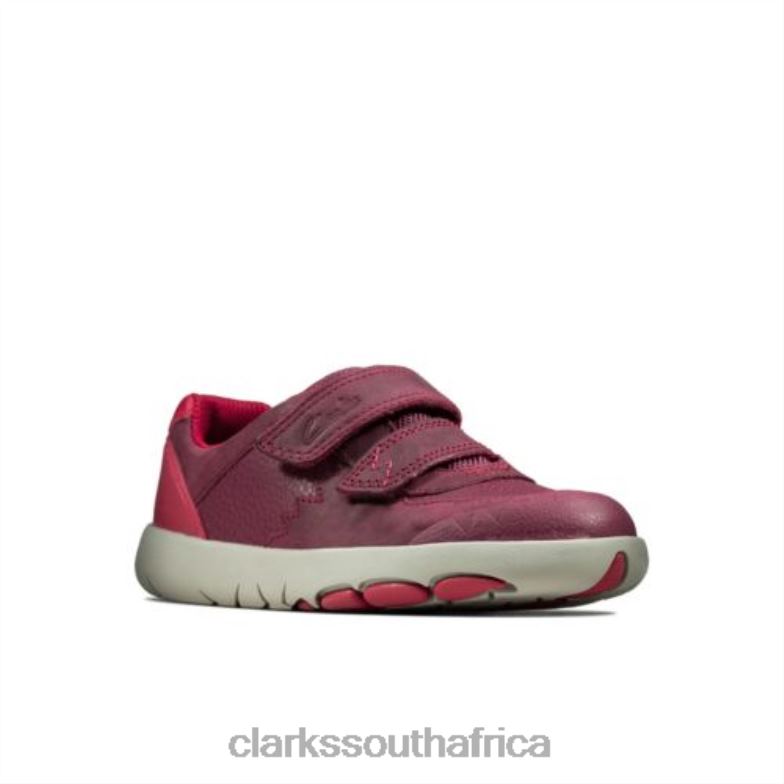 Clarks Rex Quest Inf F Fit Berry Combi 840404722 Unisex Clarks Berry Combi