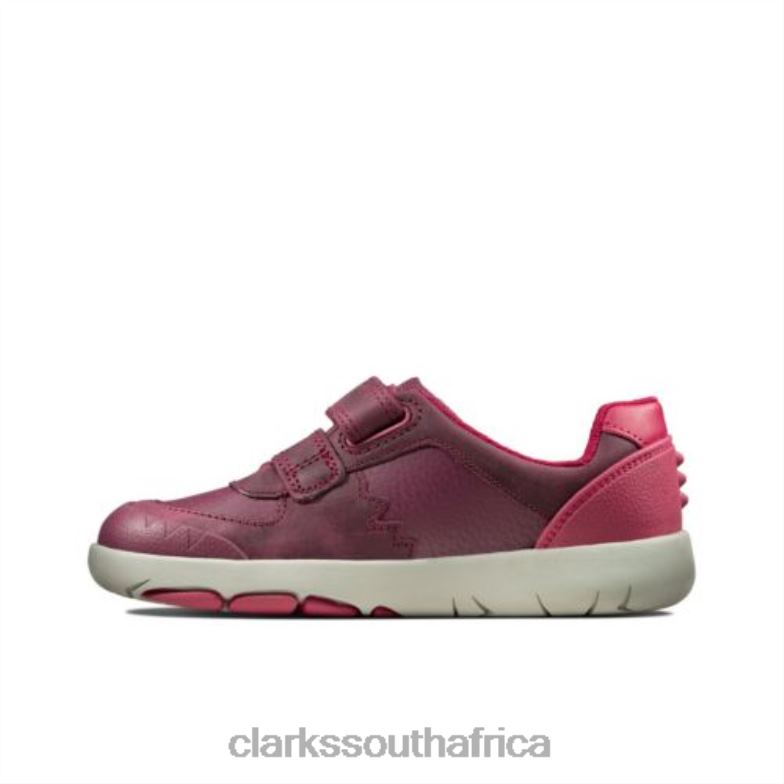 Clarks Rex Quest Inf F Fit Berry Combi 840404722 Unisex Clarks Berry Combi