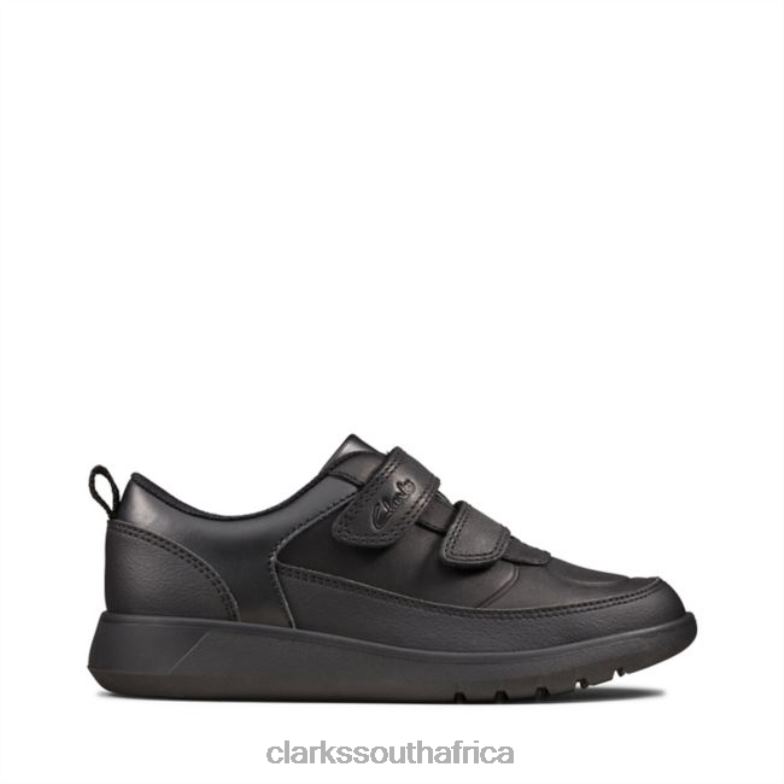 Clarks Scape Flare Kid Black Leather Black Leather 840405834 Unisex Clarks Black Leather