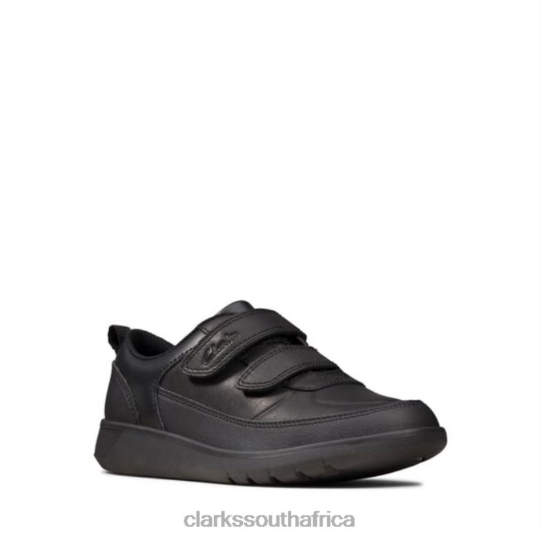 Clarks Scape Flare Kid Black Leather Black Leather 840405834 Unisex Clarks Black Leather