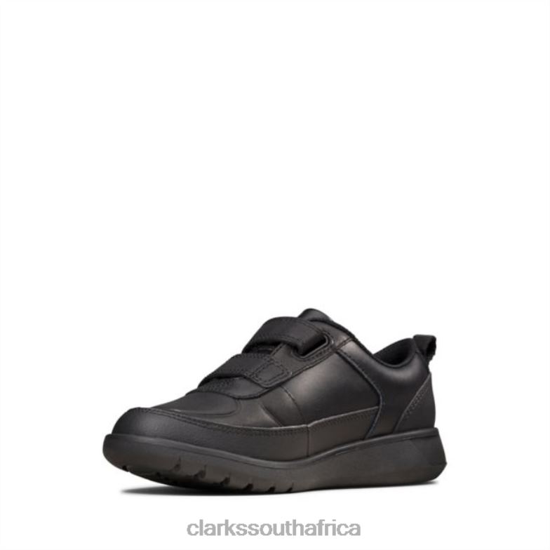 Clarks Scape Flare Kid Black Leather Black Leather 840405834 Unisex Clarks Black Leather