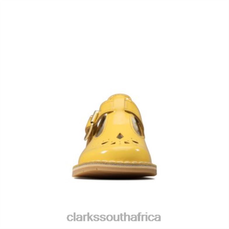 Comet Weave Inf G Fit Yel Low Patent Clarks 840404726 Unisex Clarks Yellow Patent