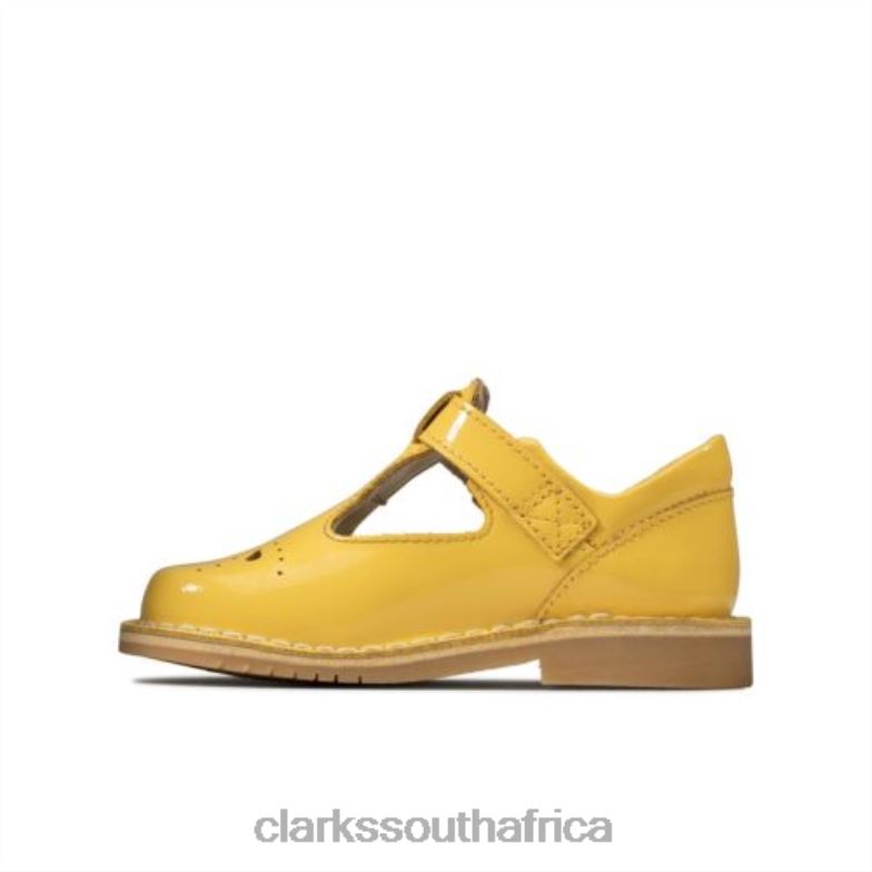 Comet Weave Inf G Fit Yel Low Patent Clarks 840404726 Unisex Clarks Yellow Patent