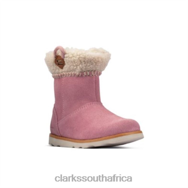 Crown Loop Inf G Fit Pink Suede Clarks 840404558 Unisex Clarks Pink Suede