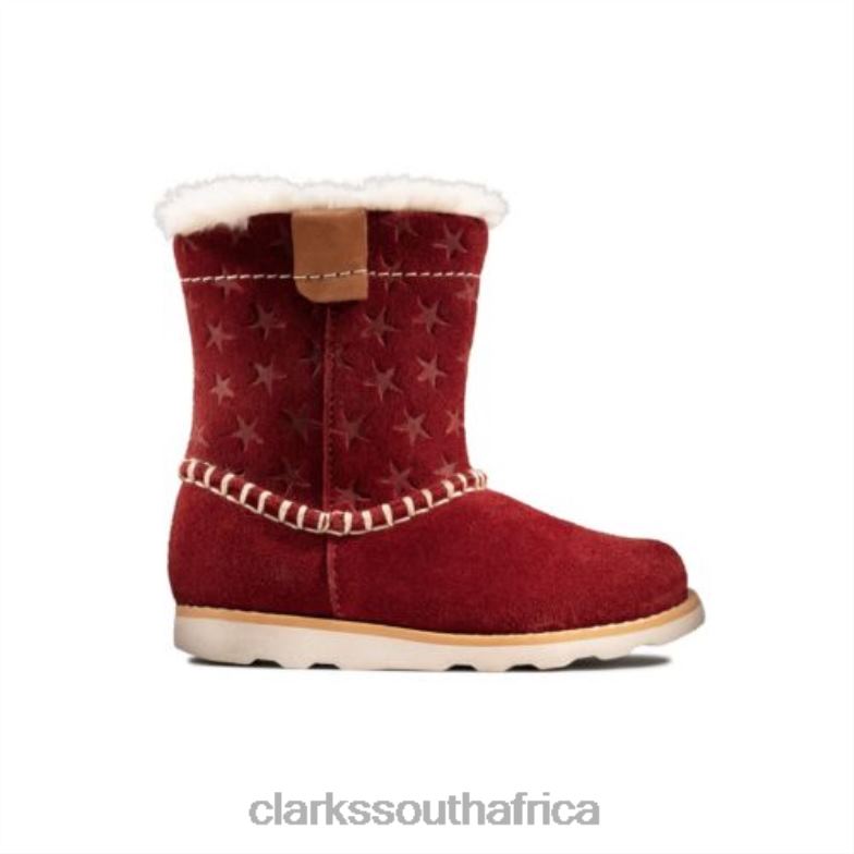 Crown Piper Fst F Fit Clarks Dark Red 840404575 Unisex Clarks Dark Red