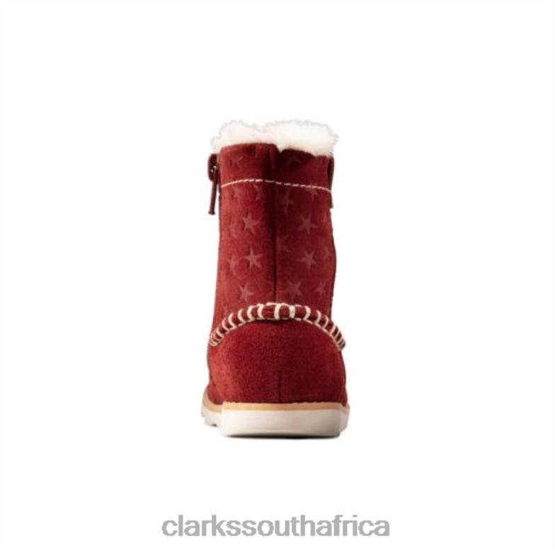 Crown Piper Fst F Fit Clarks Dark Red 840404575 Unisex Clarks Dark Red