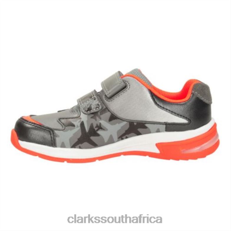 Grey Clarks Piper Fun Jnr F Fit 840404971 Unisex Clarks Grey