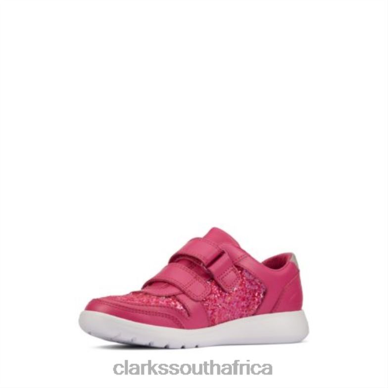 Lipstickpink Leather Clarks Scape Spirit Jnr F Fit 840404688 Unisex Clarks Lipstickpink Leather