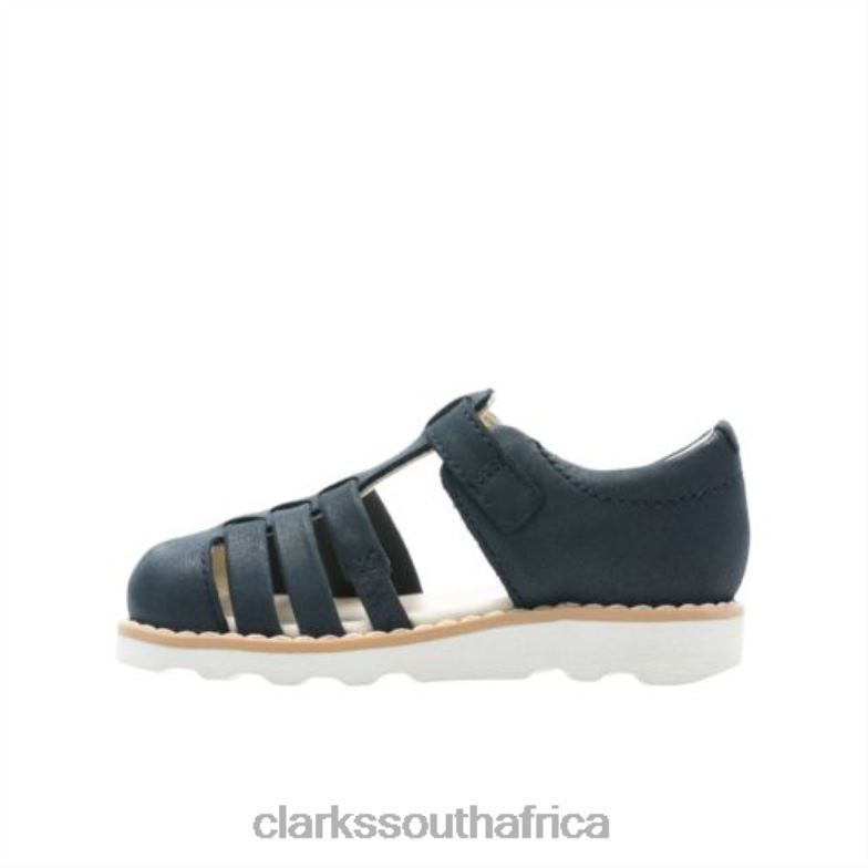 Navy Leather Clarks Crown Stem Inf G Fit 840404867 Unisex Clarks Navy Leather