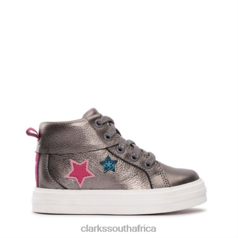 Nova City Toddler Gun Metal Leather Clarks Gun Metal Leather 840405727 Unisex Clarks Gun Metal Leather