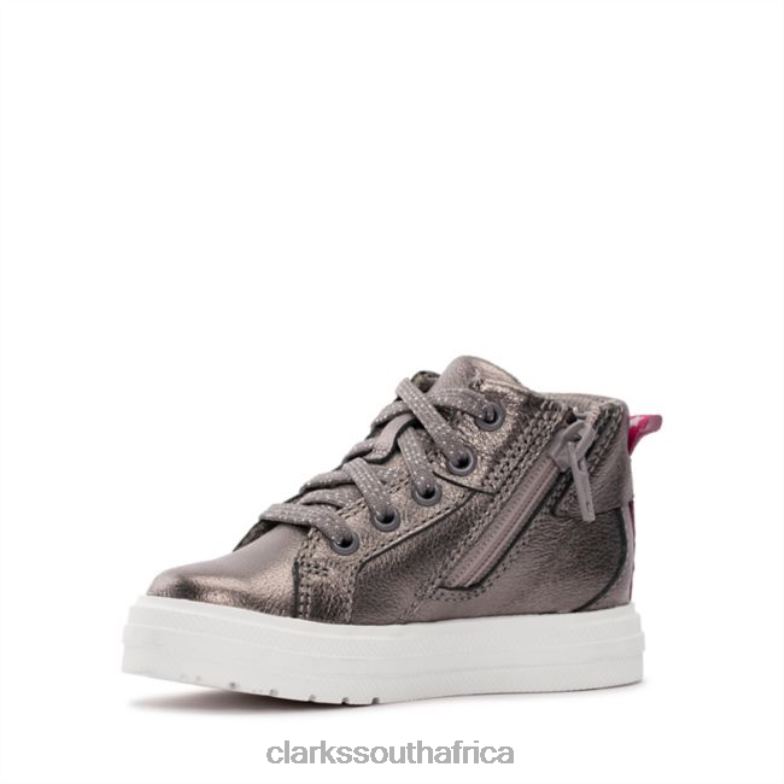 Nova City Toddler Gun Metal Leather Clarks Gun Metal Leather 840405727 Unisex Clarks Gun Metal Leather