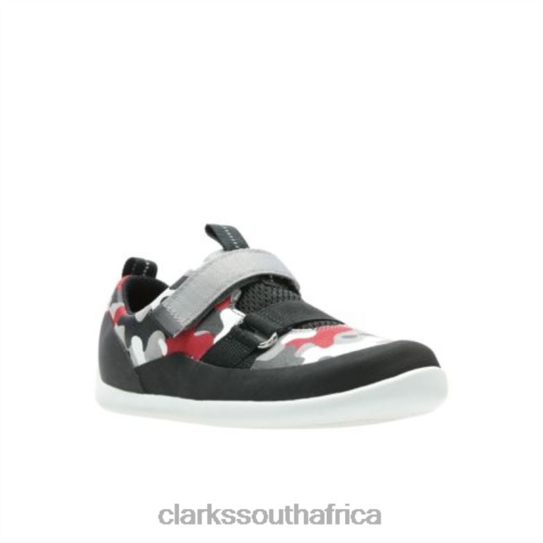 Play Pioneer Jnr G Fit Clarks Red Camo 840404975 Unisex Clarks Red Camo