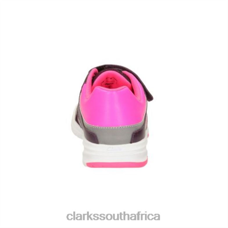 Purple Clarks Reflect Glo Jnr F Fit 840404760 Unisex Clarks Purple