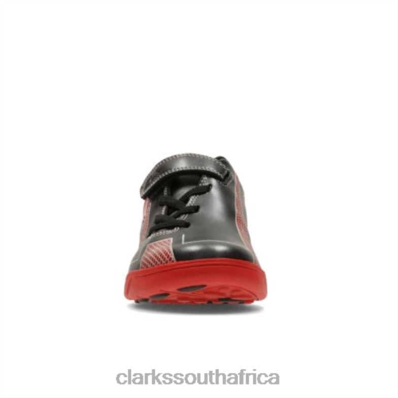 Red Leather Clarks Award Leap Inf G Fit 840404968 Unisex Clarks Red Leather