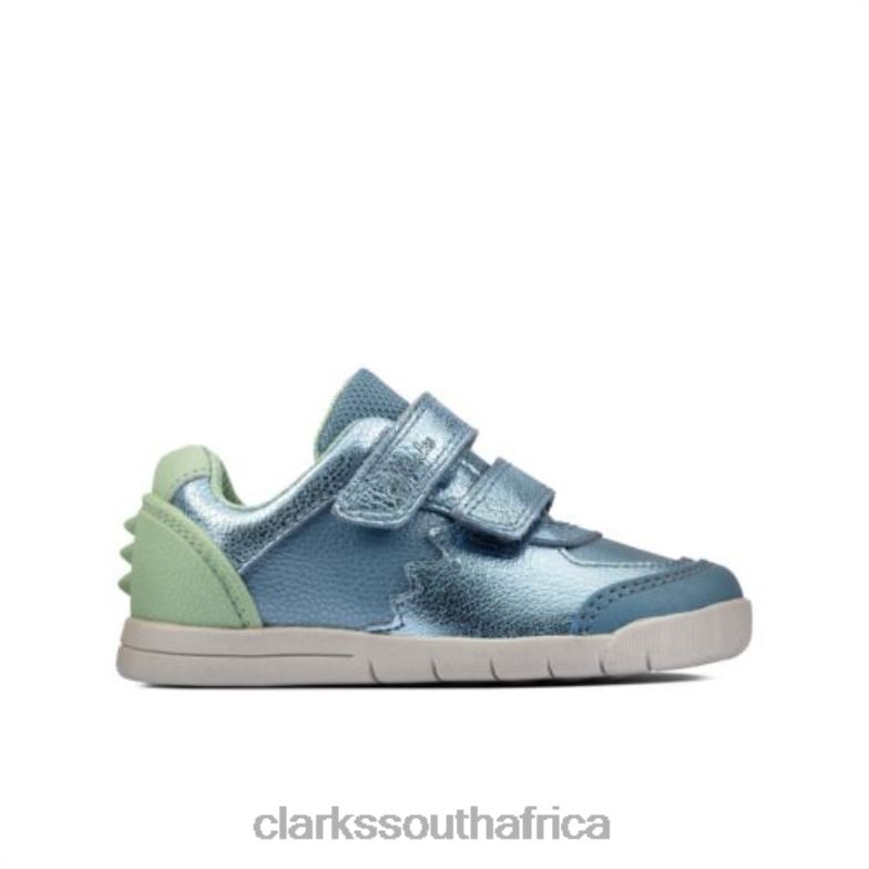 Rex Quest Fst G Fit Clarks Mid Blue Leather 840404703 Unisex Clarks Mid Blue Leather