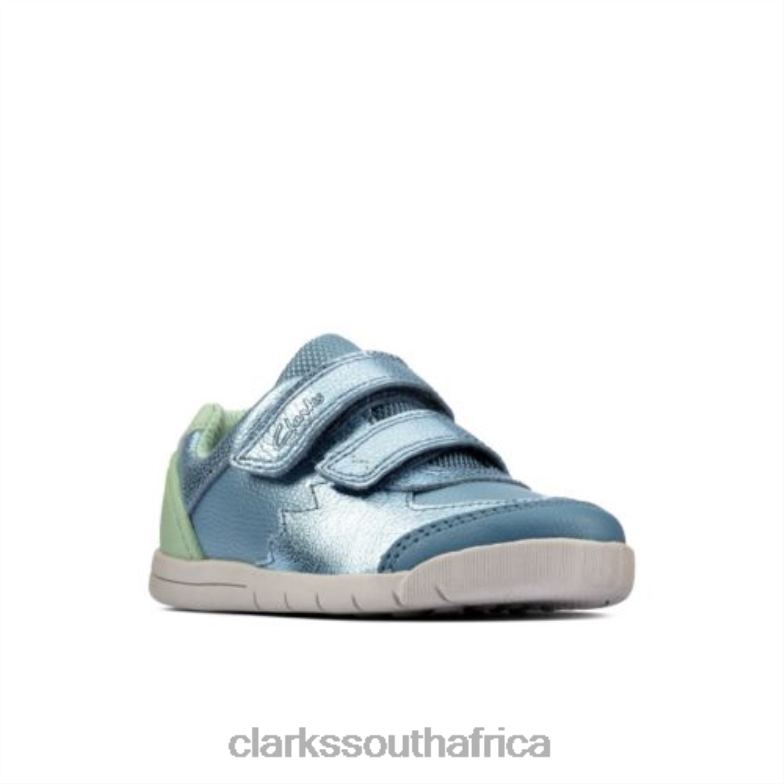 Rex Quest Fst G Fit Clarks Mid Blue Leather 840404703 Unisex Clarks Mid Blue Leather