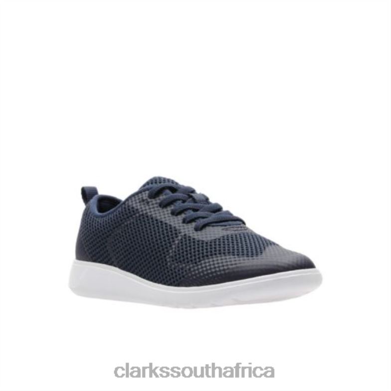 Scape Soar Jnr G Fit Navy Synthetic Clarks 840404974 Unisex Clarks Navy Synthetic