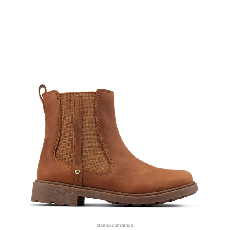 Tan Leather Clarks Astrol Ortoddler Tan Leather 840405744 Unisex Clarks Tan Leather