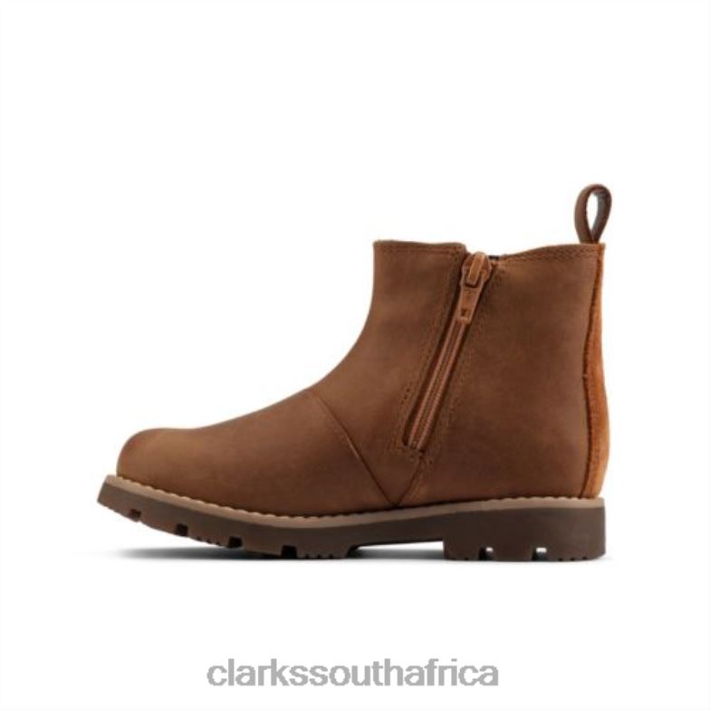 Tan Leather Clarks Heath Sea Gtx Inf G Fit 840404779 Unisex Clarks Tan Leather