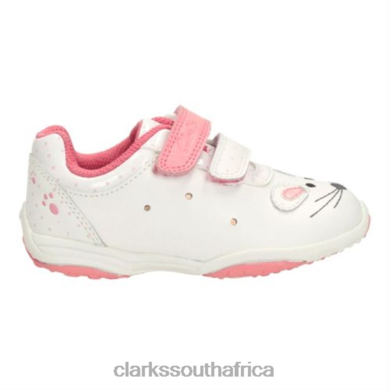 White Clarks Giggle Up Fst F Fit 840404755 Unisex Clarks White