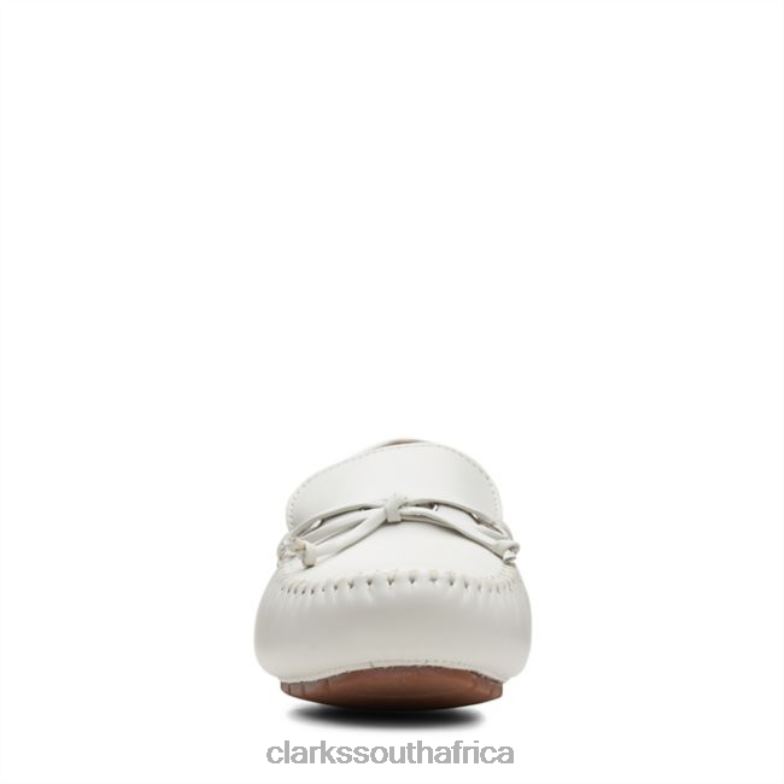 C Mocc Tie White Leather White Leather Clarks 840406542 Unisex Clarks White Leather