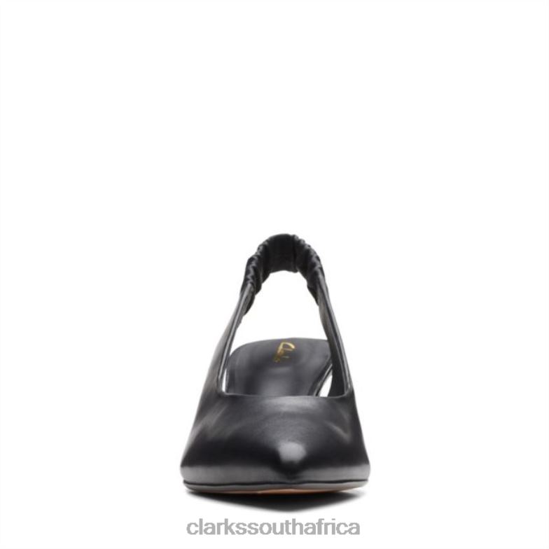 Violet 55 Sling Black Leather Black Leather Clarks 840405126 Unisex Clarks Black Leather