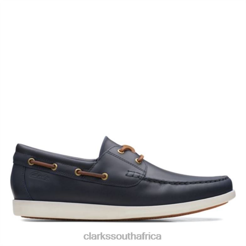 Ferius Coast Dark Blue Leather Clarks Dark Blue Leather 840405645 Unisex Clarks Dark Blue Leather