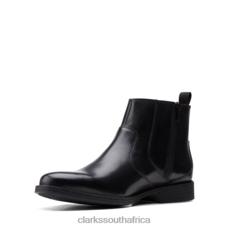 Whiddon Zip Black Leather Clarks Black Leather 840406719 Unisex Clarks Black Leather