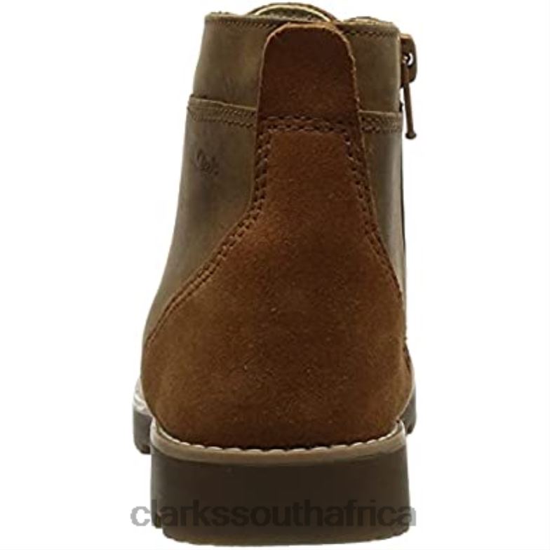 Boy's Heath Lace K Chukka Boot Tan Leather Clarks 84040942 Kids Clarks Tan Leather