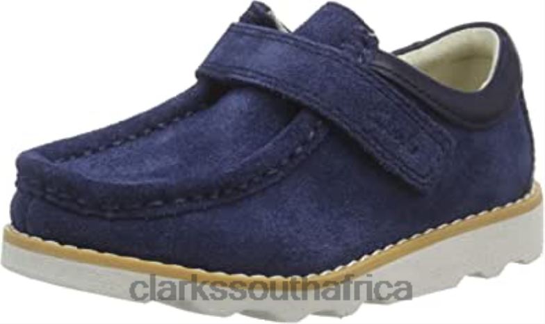 Boy's Crown Park T Loafers Clarks Blue Navy Navy 840401717 Kids Clarks Blue Navy Navy