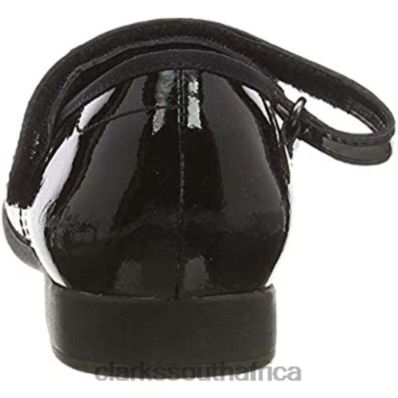 Boy's Girl's Scala Tap K Ballet Flats Child Black Clarks 84040358 Kids Clarks Black Pat Black Pat