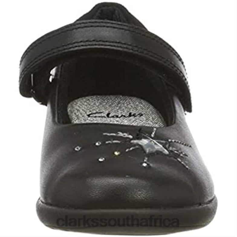 Boy's Girls Etch Spark T Ballet Flats Clarks Black 84040173 Kids Clarks