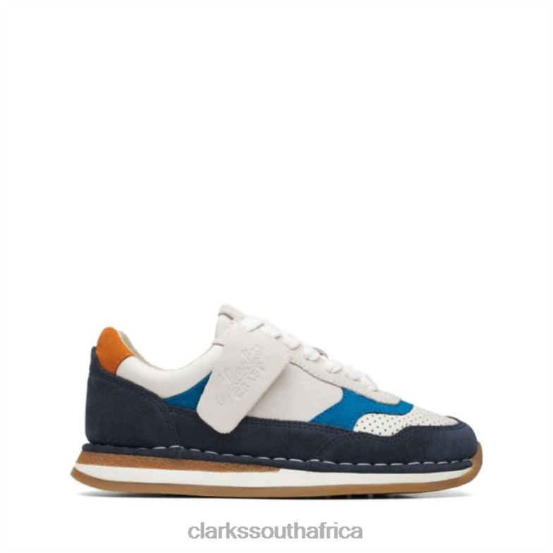 Clarks Craft Run Tor Kid Navy Combination Navy Combination 840406890 Kids Clarks Navy Combination