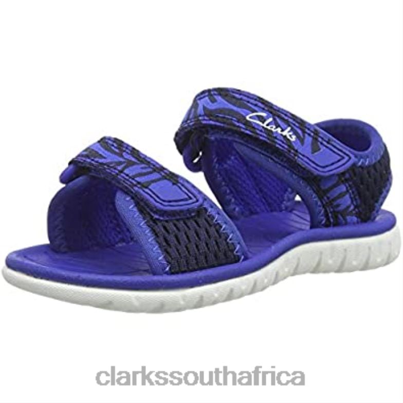 Boy's Surfing Tide T Sandal Navy Combi Clarks 840401774 Kids Clarks Navy Combi
