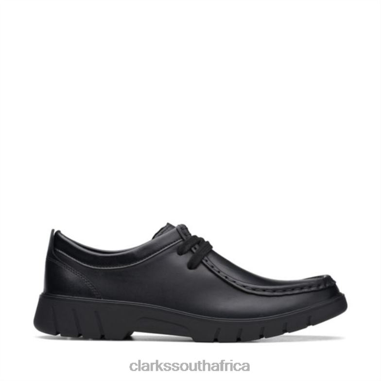 Black Leather Clarks Branch Low Youth Black Leather 840405944 Kids Clarks Black Leather