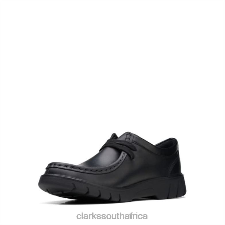 Black Leather Clarks Branch Low Youth Black Leather 840405944 Kids Clarks Black Leather