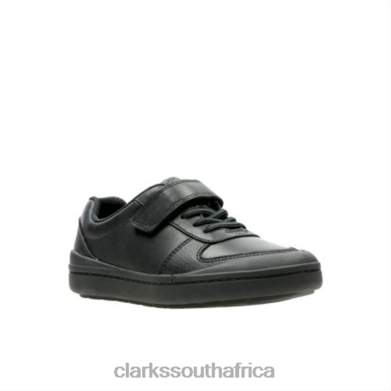 Black Leather Clarks Rock Verve Inf F Fit 840404899 Kids Clarks Black Leather