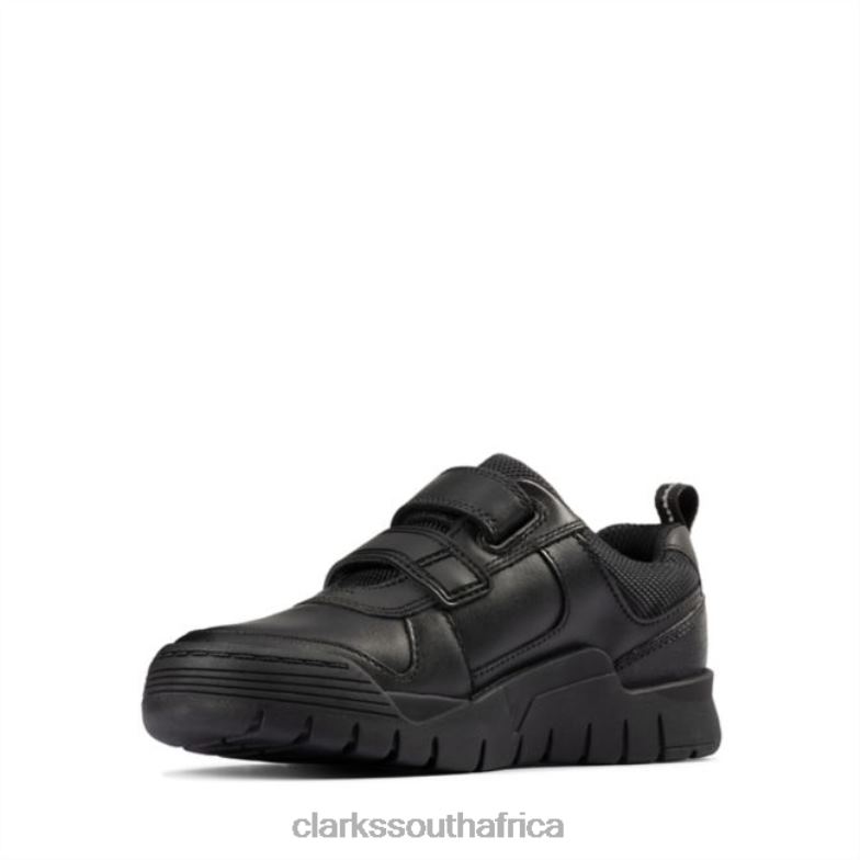 Black Leather Clarks Scooter Speed Kid Black Leather 840405848 Kids Clarks Black Leather
