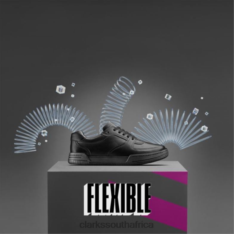 Black Leather Fawn Lay Youth Black Leather Clarks 840405940 Kids Clarks Black Leather