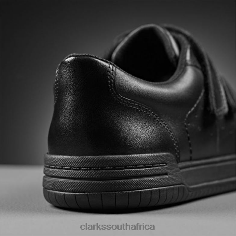 Black Leather Fawn Lay Youth Black Leather Clarks 840405940 Kids Clarks Black Leather
