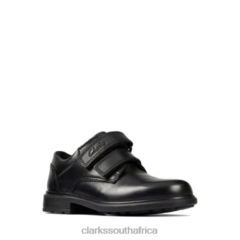 Black Leather Remi Pace Toddler Black Leather Clarks 840405908 Kids Clarks Black Leather