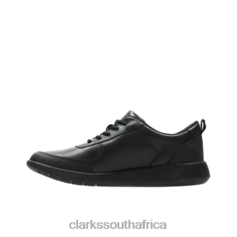 Scape Street Inf E Fit Clarks Black Leather 840404901 Kids Clarks Black Leather