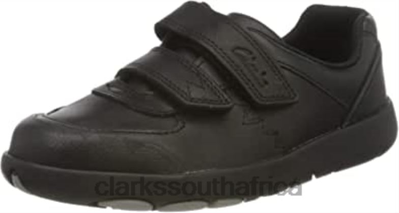 Boy's Rex Pace K Low-Top Sneakers Clarks Black 84040335 Kids Clarks Black Leather Black Leather