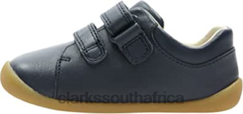 Navy Leather Clarks Boy's Roamer Craft T Sneaker 840401299 Kids Clarks Navy Leather
