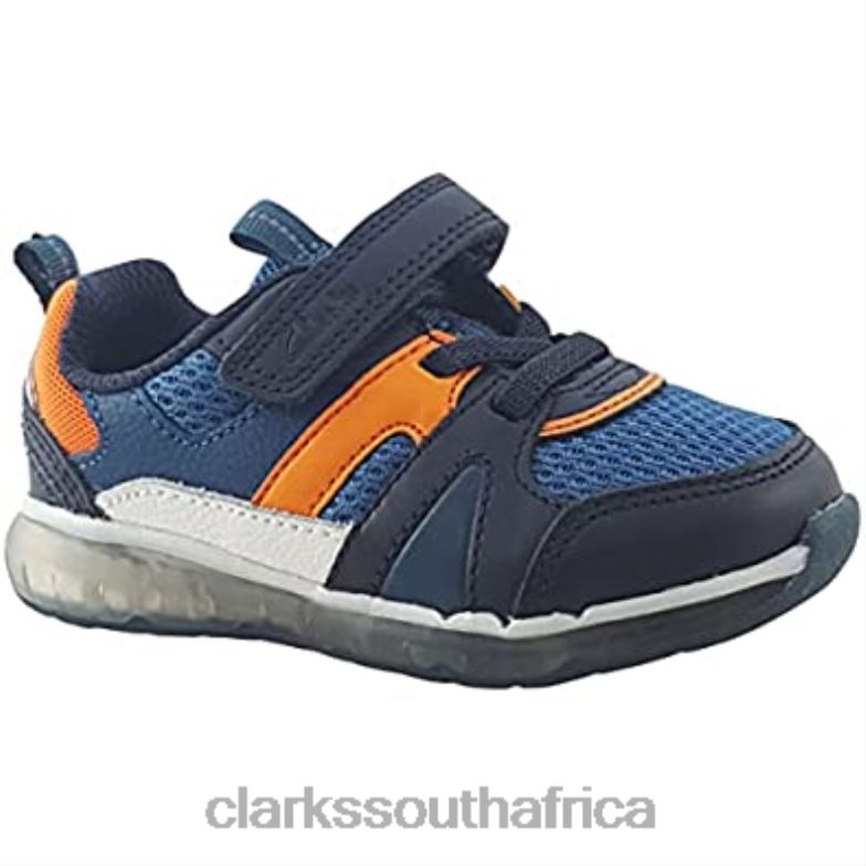 Spark Flash To Blue Combination Of Materials Boys Trainers Child Clarks 84040990 Kids Clarks