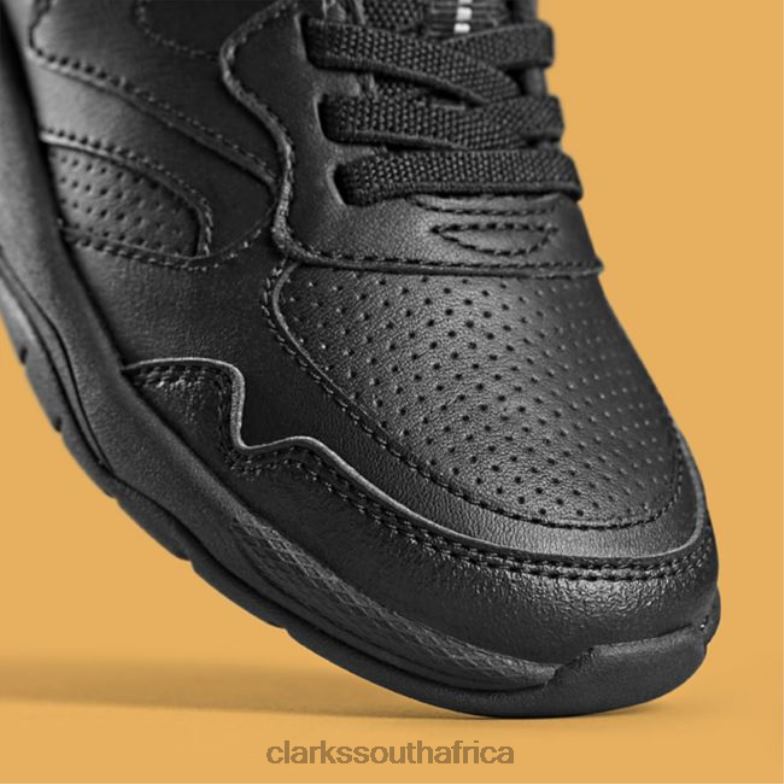 Black Leather C Lowder Sprint Kid Black Leather Clarks 840405812 Kids Clarks Black Leather