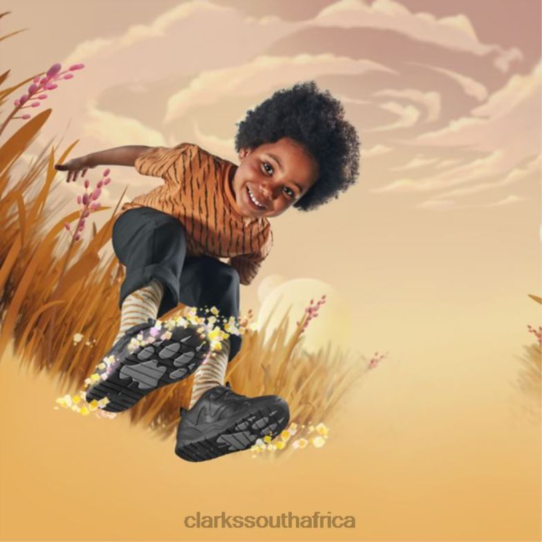 Black Leather C Lowder Sprint Kid Black Leather Clarks 840405812 Kids Clarks Black Leather