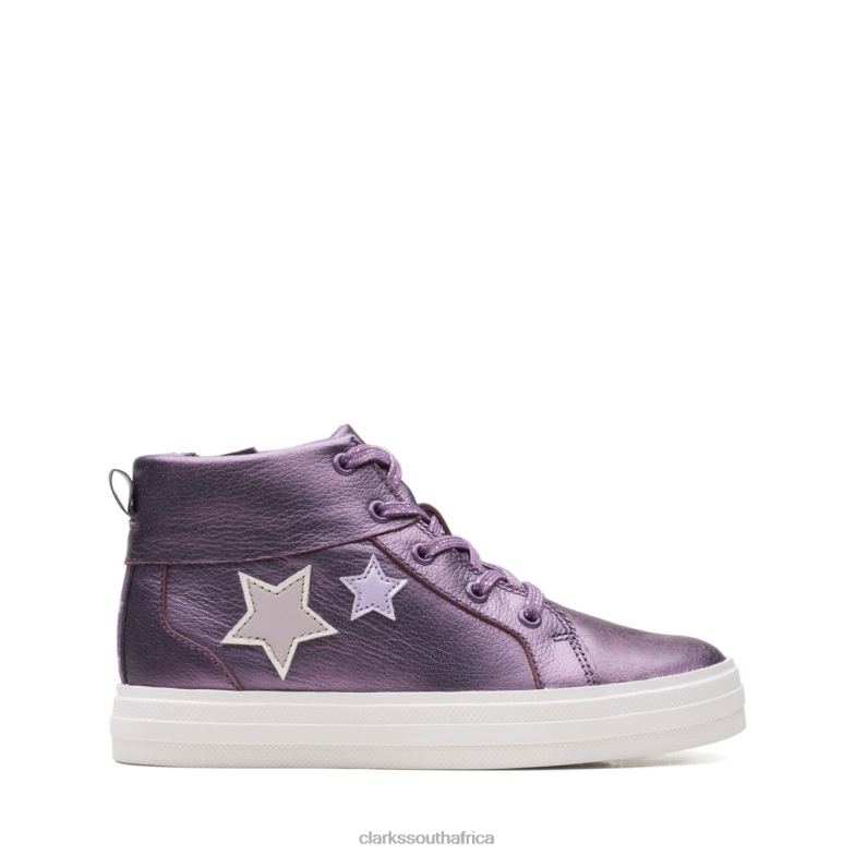 Berry Leather Clarks Nova City Kid Berry Leather 840405736 Kids Clarks Berry Leather