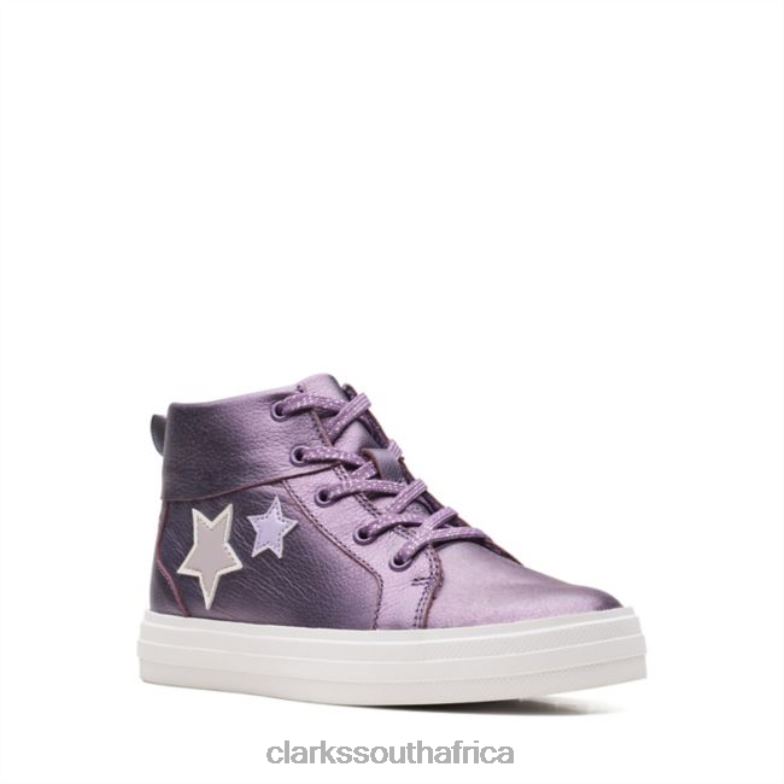 Berry Leather Clarks Nova City Kid Berry Leather 840405736 Kids Clarks Berry Leather