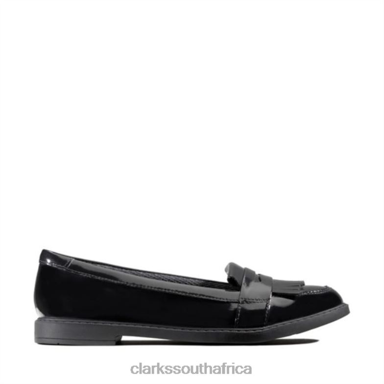 Black Patent Clarks Scala Bright Youth Black Patent 840405832 Kids Clarks Black Patent